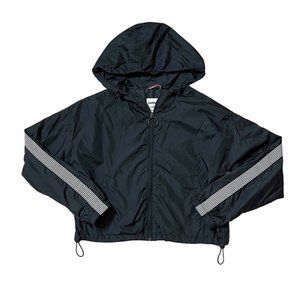 Garage Cropped Windbreaker Jacket Black Size P/S